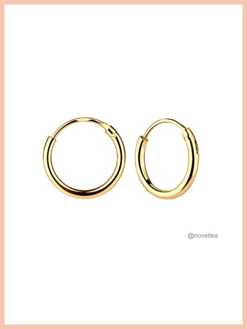 10mm Gold-Plated Sterling Silver Hoop Earrings Hypoallergenic Nickel Free